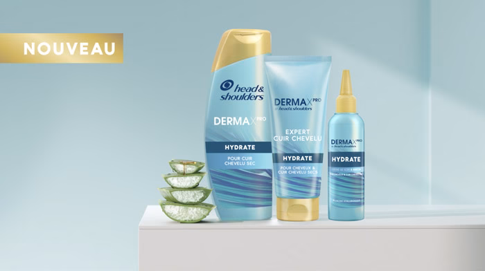 Gamme Head & Shoulders Derma x Pro et tranches d'aloe vera, spot TV réalisé par Sonacom