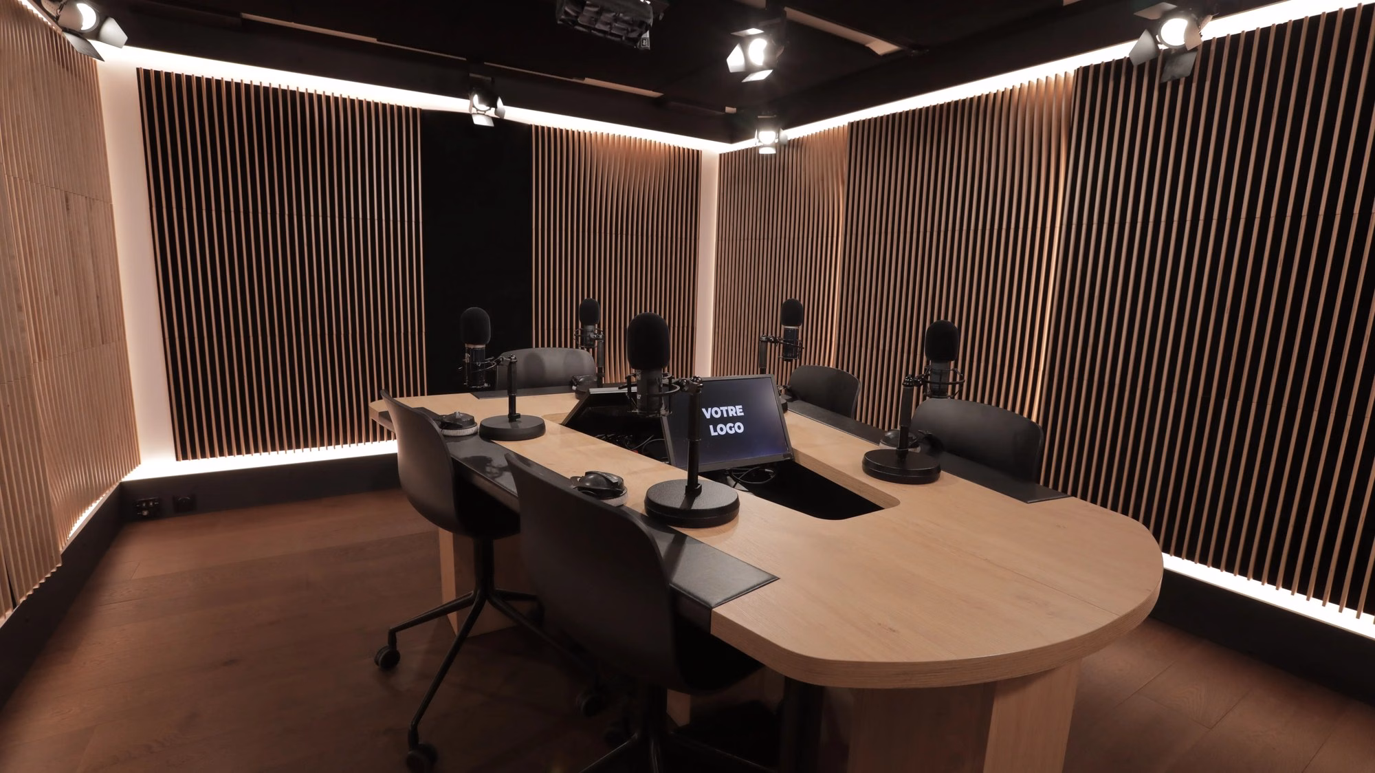 Configuration studio complet du studio podcast Sonacom