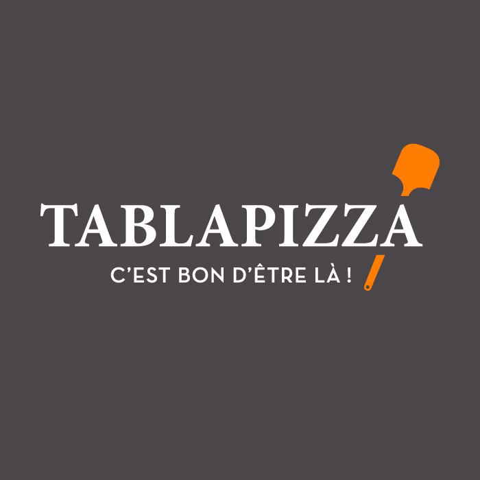 Logotype Tablapizza, c'est bon d'être là, spot radio enregistré par Sonacom